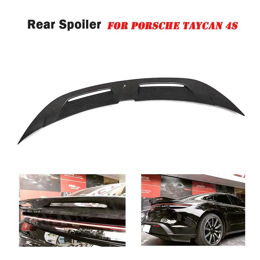 Carbon Fiber Rear Boot Spoiler for Porsche Taycan 2019+ Rear Trunk Wing Spoiler Auto Car Styling