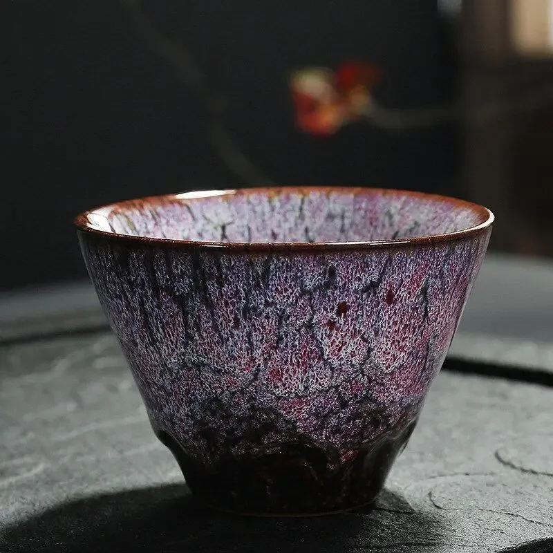 Kiln Change Bucket Hat teacup Pot Set Kung Fu Ceramic Retro Style Home Tableware