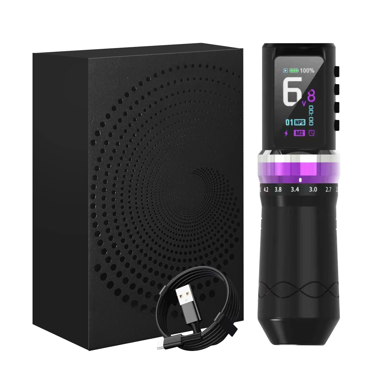 

1PC Adjustable 2.3-4.5mm Stroke Wireless Tattoo Machine With 2200mAh Battery Tattoo pen Tattoo Gun For Artists