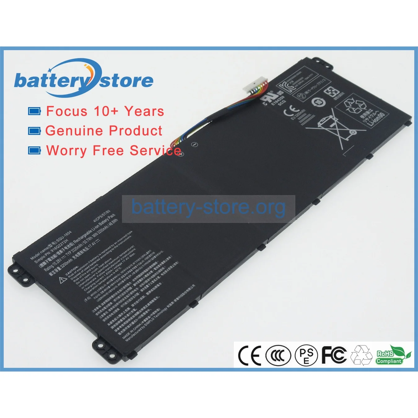 Genuine original laptop batteries for SQU-1604,916Q2272H,916Q2281H,L9-781S1N,L9-581HN3,15.28V,4 cell