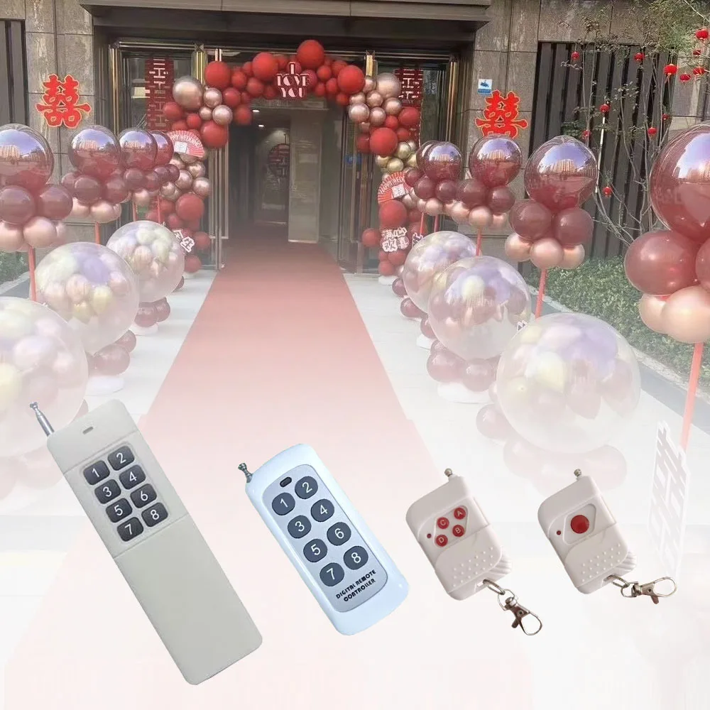 

Stage Balloon Radio Remote Control System Receiver 3000m Long Range Distance Transmitter 1/4/8CH Remote Controller 433MHZ