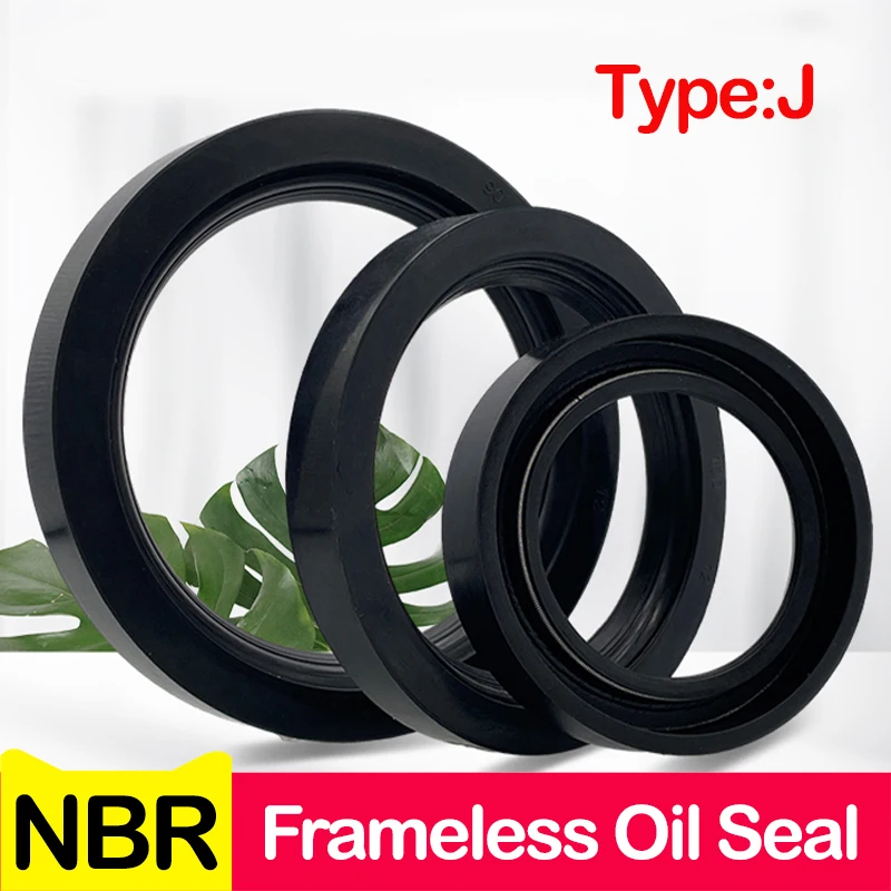 NBR Oil Seal Type-J Frameless Oil Seal Nitrile Rubber Washer Cover With Spring, Inner Diameter * Outer Diameter *Thickness