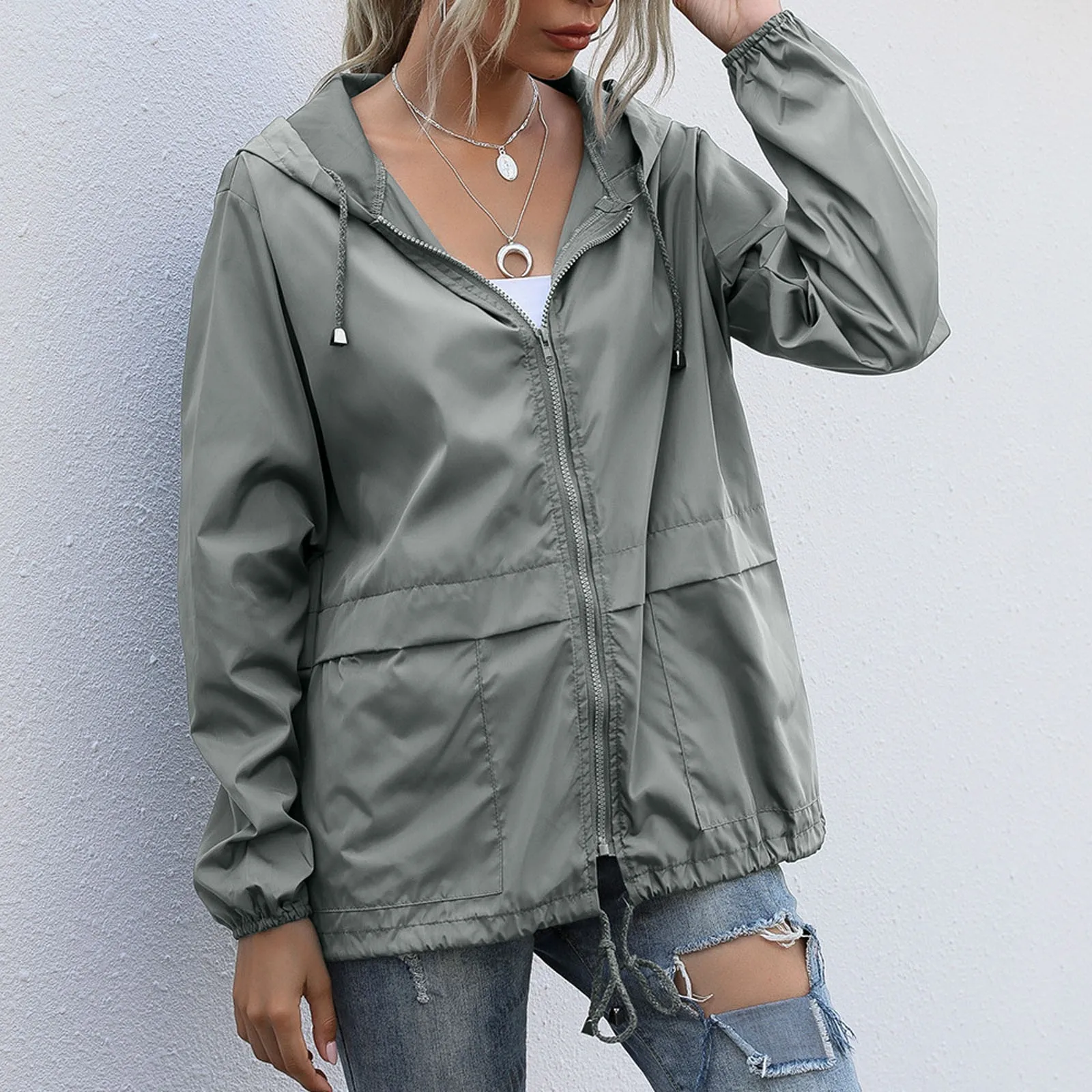 Women Jacket Tactical Waterproof Windbreaker Jackets Female Hooded Hip-hop Pilot Windproof Coats Women\'s Outdoor Hiking Raincoat