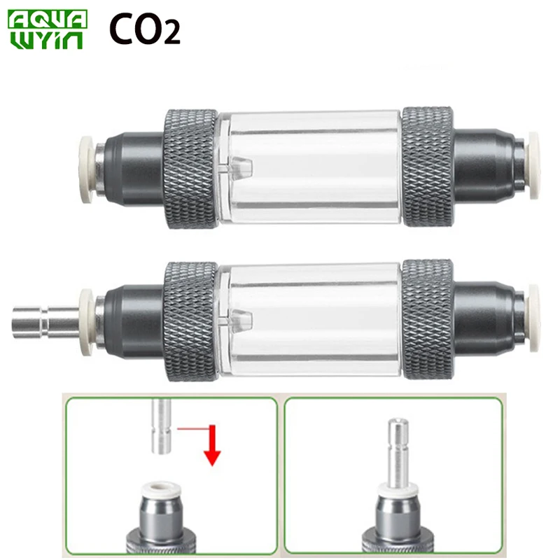 

Aquarium CO2 bubble meter Metal check valve Quick insert bubble meter CO2 pressure reducing valve equipment accessories