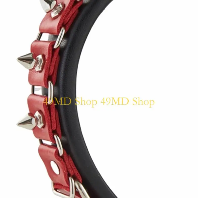 49MD Rock Headband For Men Rivet Headband Punk Headband Spiked Headband Gothic Tiaras