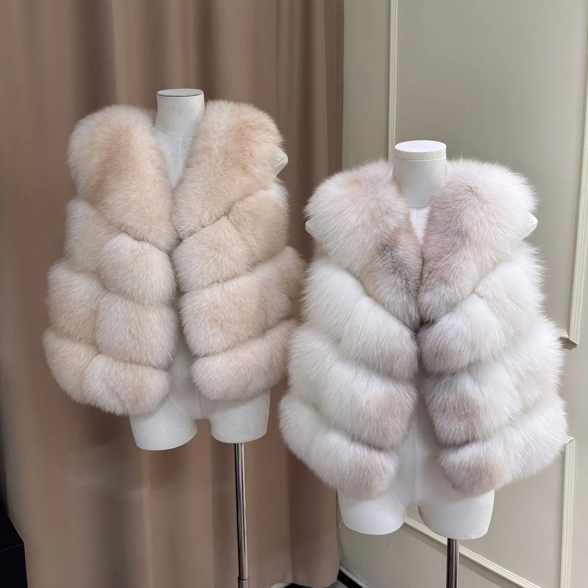 100% natürliche Fuchs Pelz Weste Frauen Winter Mantel Mode Flauschigen Warme Weibliche Kurze Echt Fox Pelzmantel Hohe Luxus Pelz Jacken