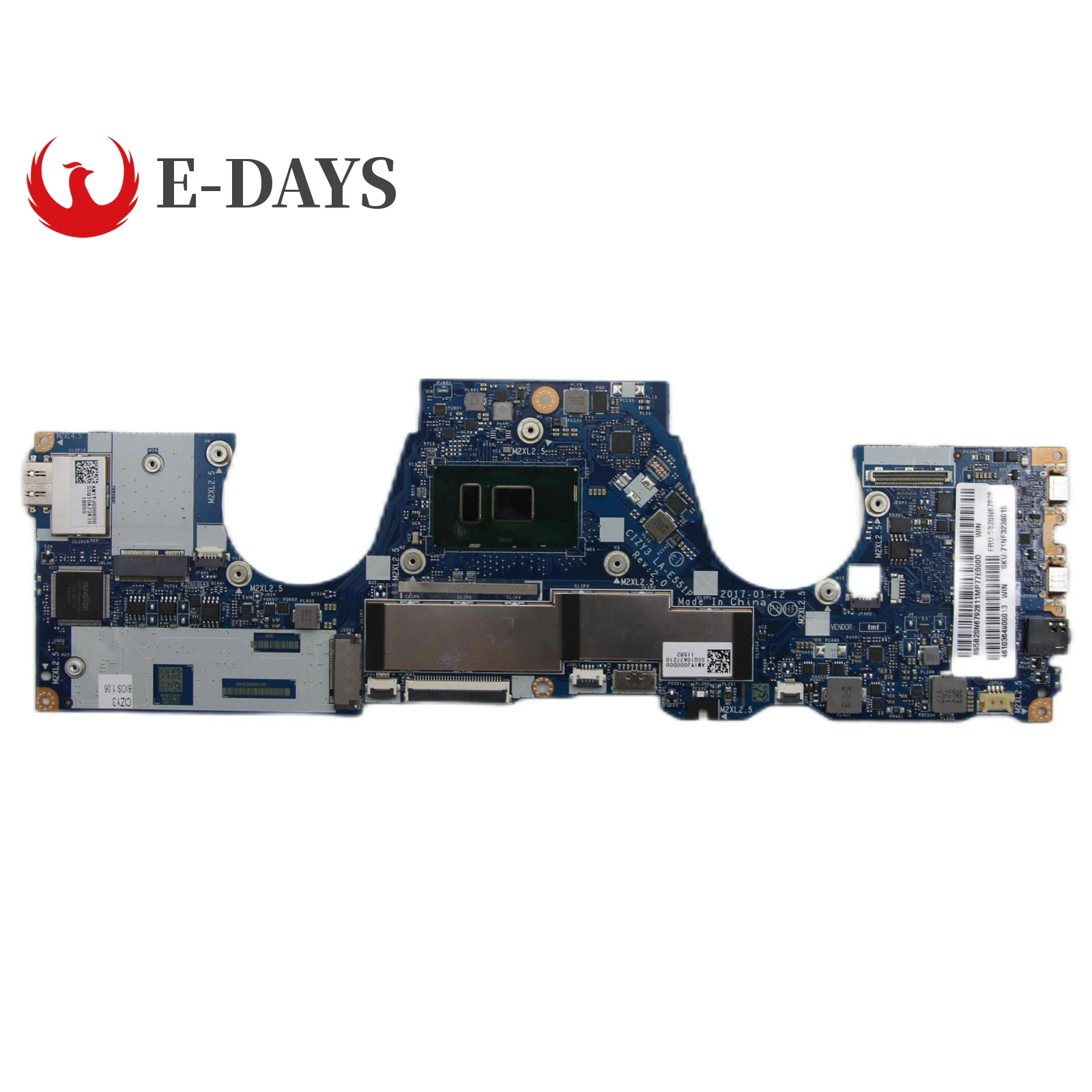 

LA-E551P Mainboard For Lenovo Yoga 720-13IKB 80X6 Laptop Motherboard With I5-7200U UMA 16G RAM 100% Tested Working