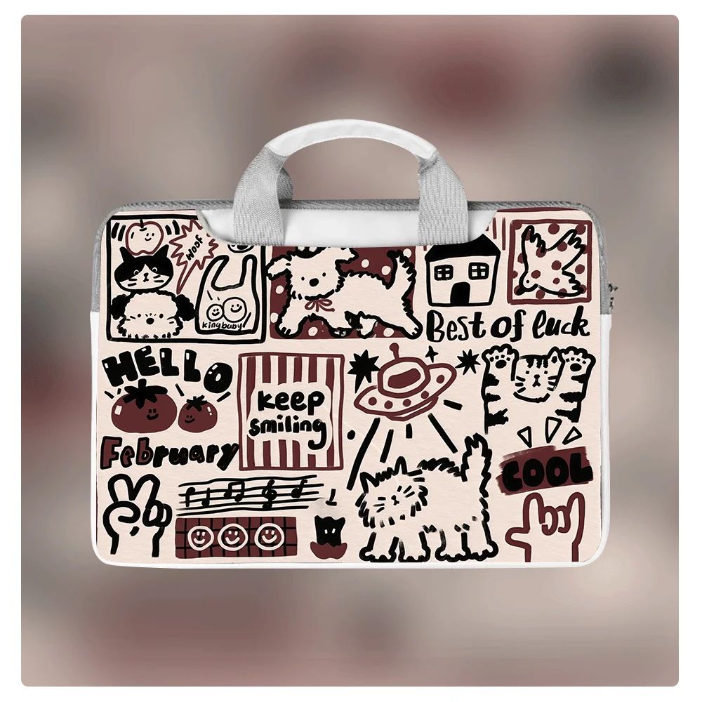 

Cartoon Animal Portable Laptop Bag Briefcase Laptop Protective Case Storage Bag for Macbook 12 13 14.6 15.6 16 Inch Macbook Air