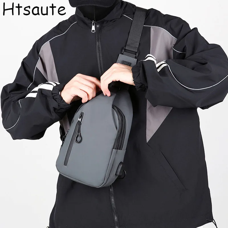 

Multi Functional Chest Bags Multiple Pockets Adjustable Shoulder Strap Daily Crossbody Bag, Suitable for Sports Chest Packs