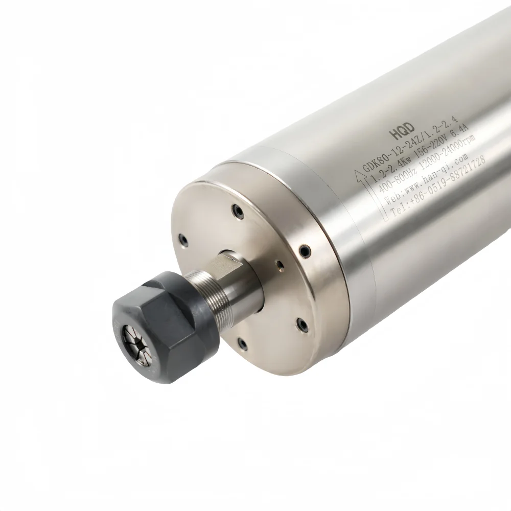 GDK80-12-24Z/1.2-2.4 Motore mandrino a coppia elevata per la fresatura dei metalli 2,2 Kw 4 poli Coppia elevata a bassa velocità