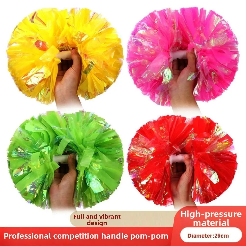 26cm Kids Game Pom Poms PET Come On Props Cheerleader Holding Flowers Multicolors Sports Match Vocal Ball Club Supplies