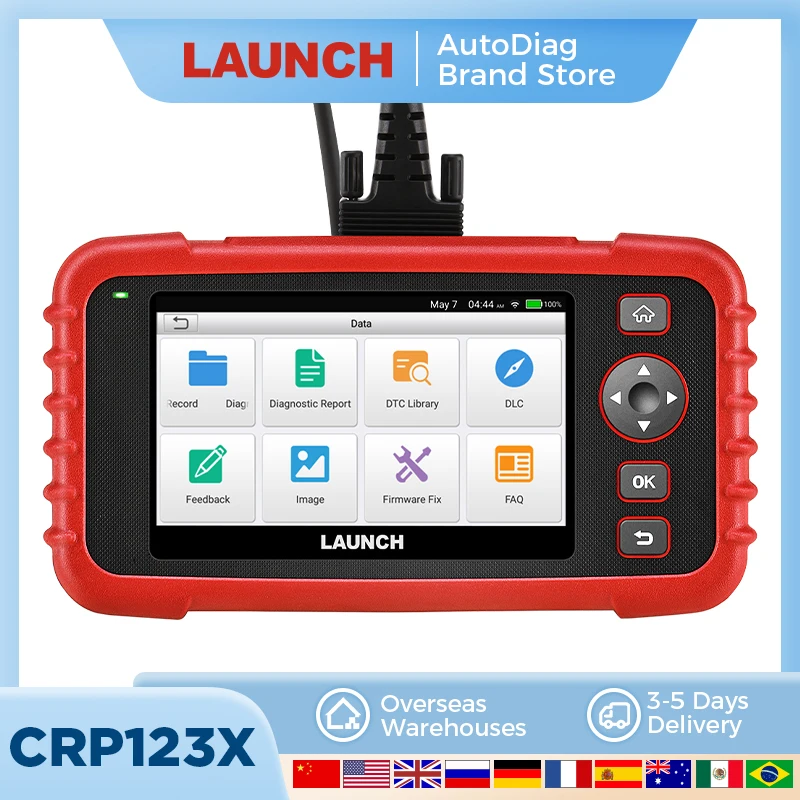 LAUNCH X431 CRP123X Scanner OBDII Automotive Scan Tools Four System Diagnosis Auto Professional OBD2 Scanner for DIYers