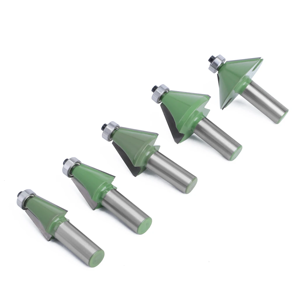 Imagem -02 - Lavie-shank Chanfro Router Bit Fresa para Máquina de Madeira 1pc 12 mm Pol 1125 15 225 30 45 Graus Mc03232