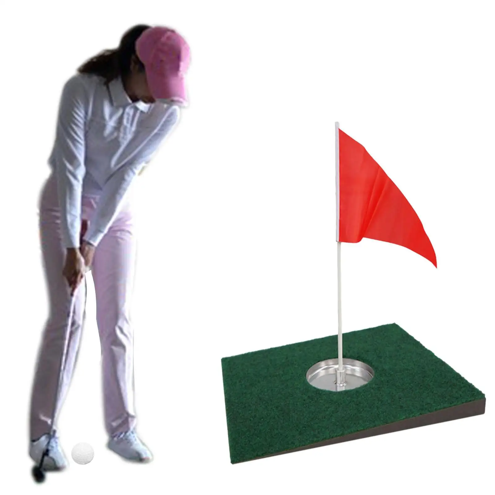 Golf Putting green Beginner Practice Mat Game Aid for Golf Gift Type B