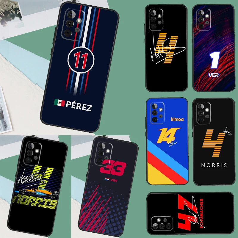 F1 Formula 1 Number Case For Samsung Galaxy A13 A23 A33 A53 A42 A32 A22 A12 A51 A71 A14 A24 A34 A54 A52 Coque