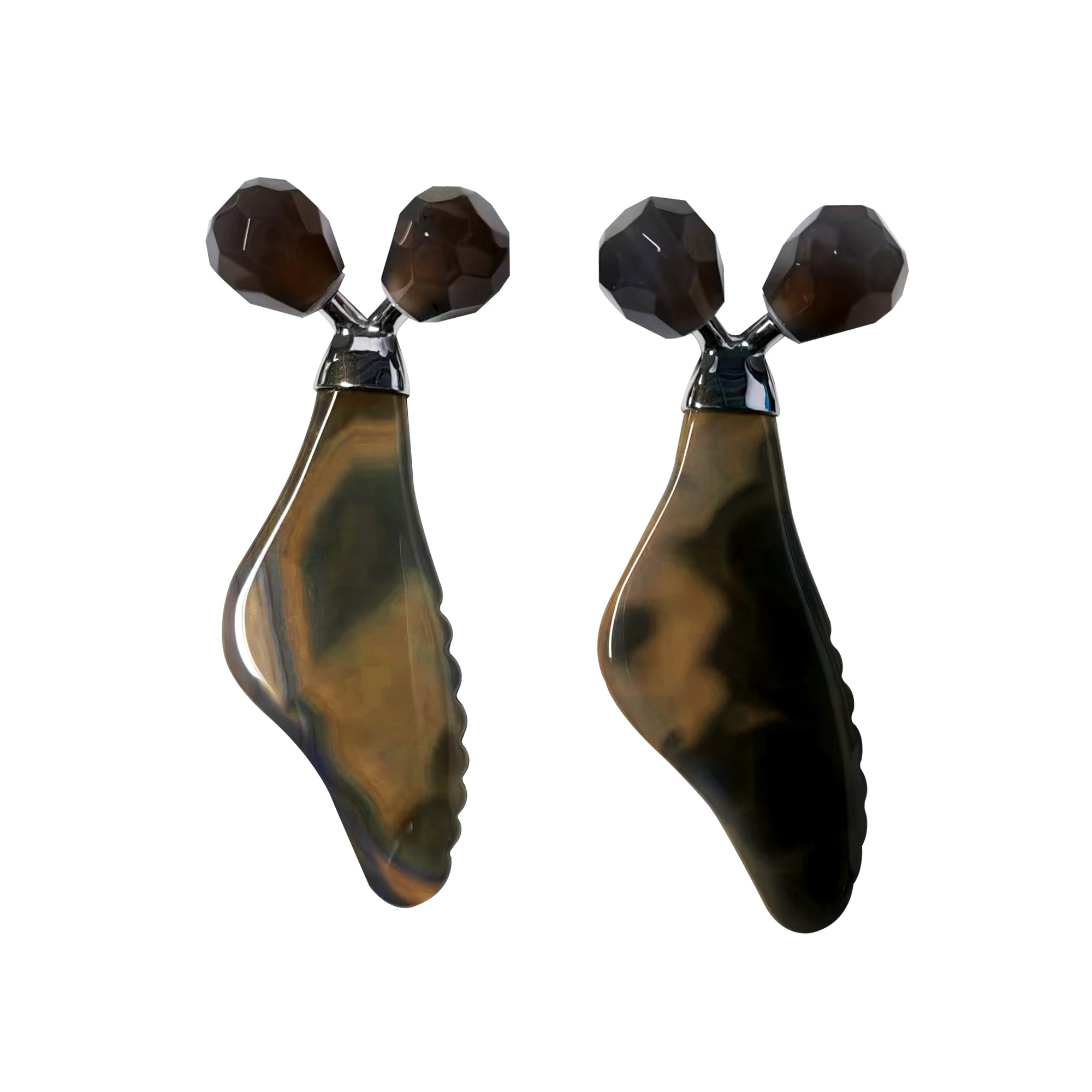 Stainless Steel Gua Sha Tool Self-Skin Care Spa Facial Stone for Face with US/UK/AU Plugs