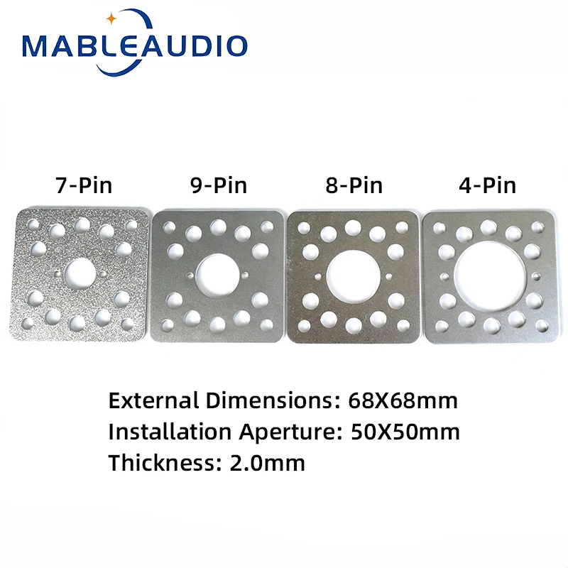 Vacuum Tube Socket Baffle Plate 68*68mm, Aluminum Alloy Mount Bracket For Valve Amplifier Chassis Mod