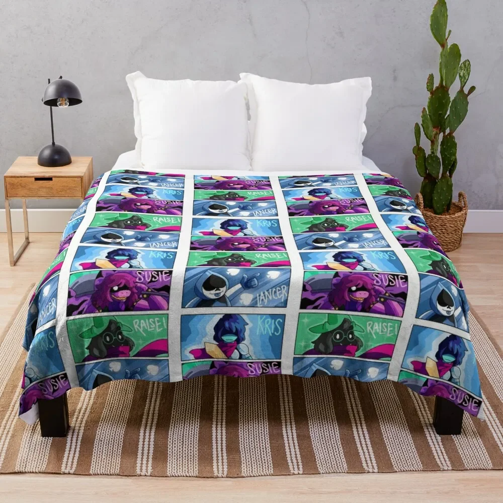 Deltarune Comic Strip Throw Blanket All Weather Soft Throw Blanket for Sofa