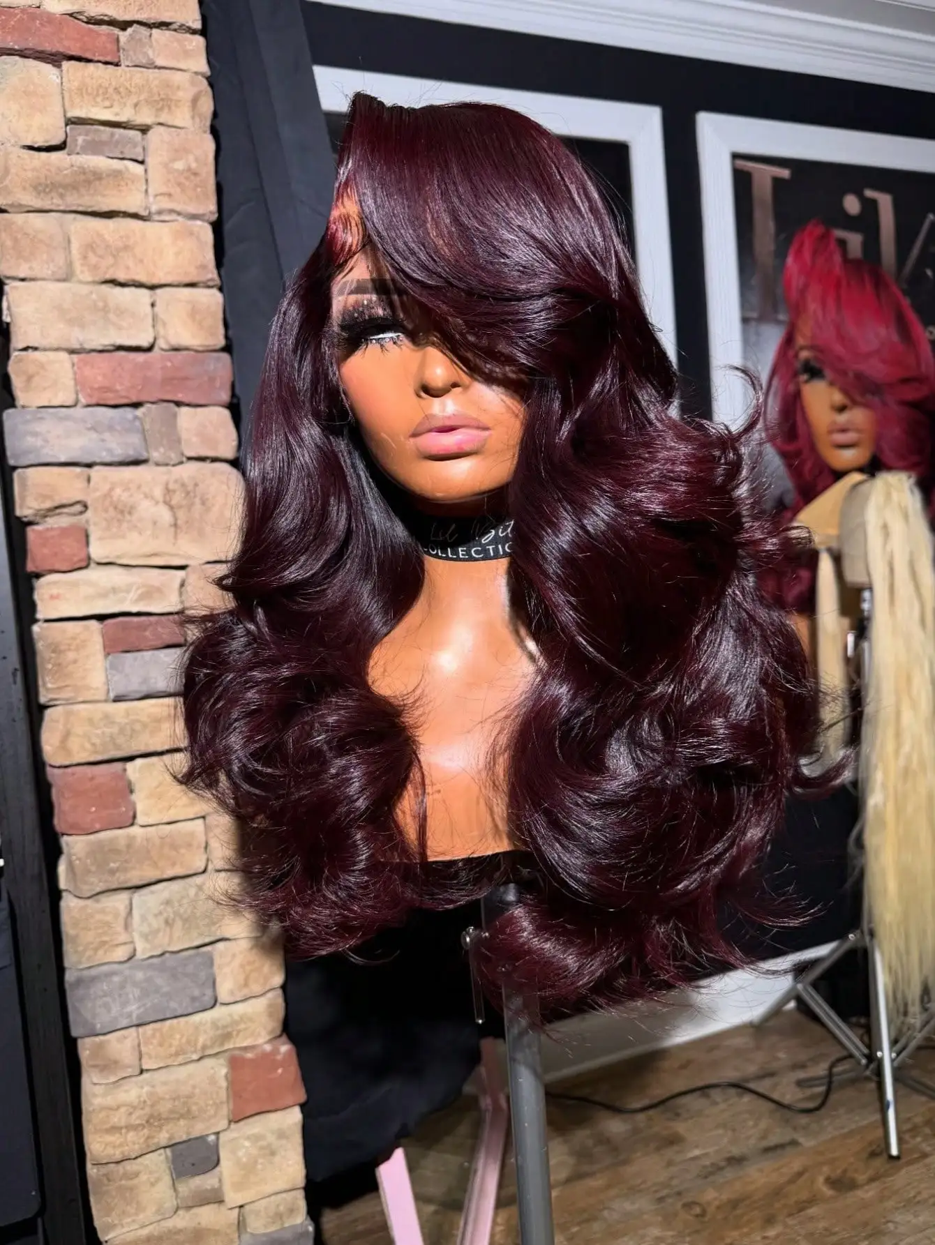 Pelucas de cabello humano de color rojo burdeos ondulado 13x4 HD peluca Frontal de encaje transparente 99J rojo prearrancado con pelo de bebé 200%