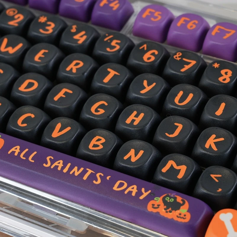 

130 Keys Keycap For Mechanical Keyboard Accessories Halloween Theme MOA High Keycap Set PBT Material Sublimation Process Keycap