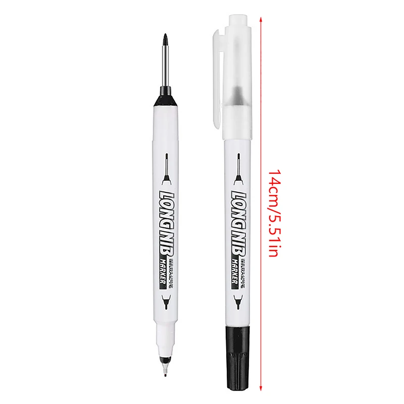 20 мм креативные длинные маркеры с красными/черными/синими чернилами, украшение для ванной комнаты и деревообработки, многофункциональные фломастеры с глубоким отверстием, 1 шт.