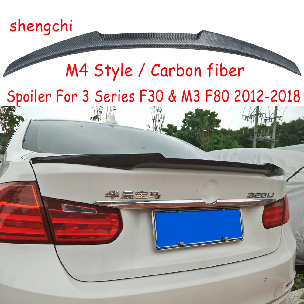 

Стильный спойлер F30 M4 из углеродного волокна для BMW 3 серии M3 F80 F30 320i 318d 316d 328i 335i 340i спойлер утиный хвост 2012-2018