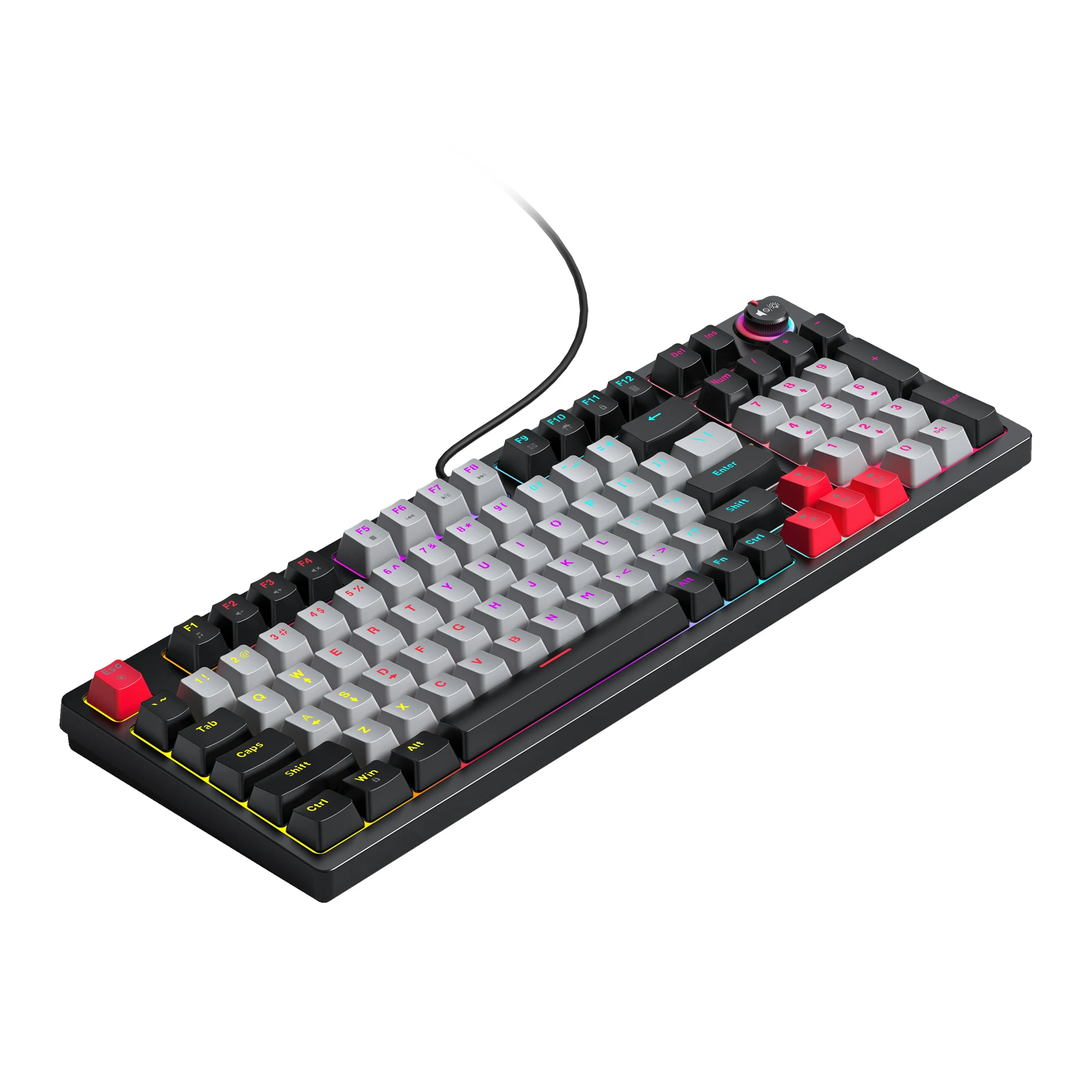 

T50 Keyboard Mechanical 100% Gaming Computer Accessories 97 Key Laptop Keyboard Wired USB Hot Swappable RGB Backlit Ergonomic