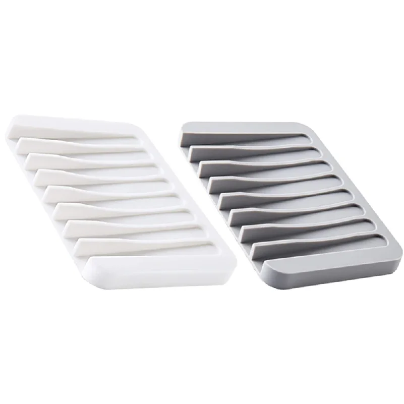1/2 Pcs High Quality Silicone Self Draining Soap Dishes Innovative Soap Holder Saver Silicone Soap Holder Anti Slip Pad