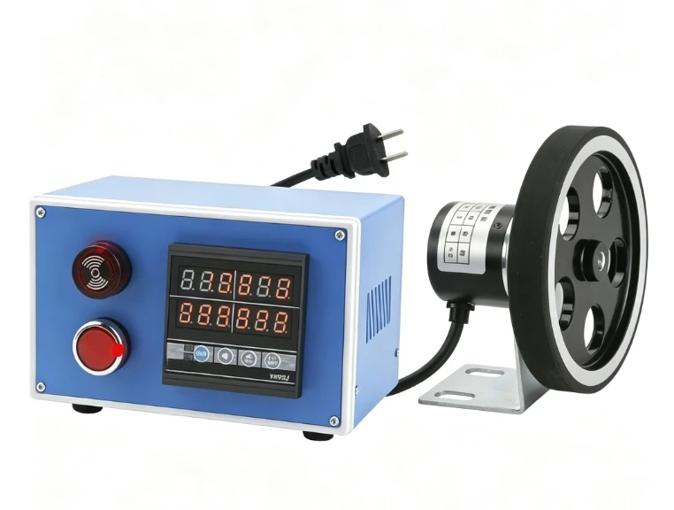 High Precision Roller‑Type Digital Length Meter Counter YH72 Encoder Controller for Edge Banding Machine Measuring Equipment