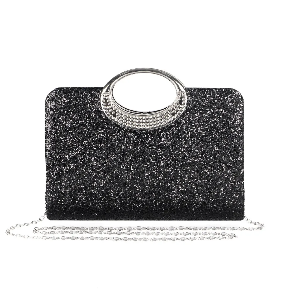 

French Glitter Sequin Evening Banquet Bag Large Capacity Wrist Bag Ladies Clutch Bag Shoulder Bag Luxury Party Dinner Bag Party