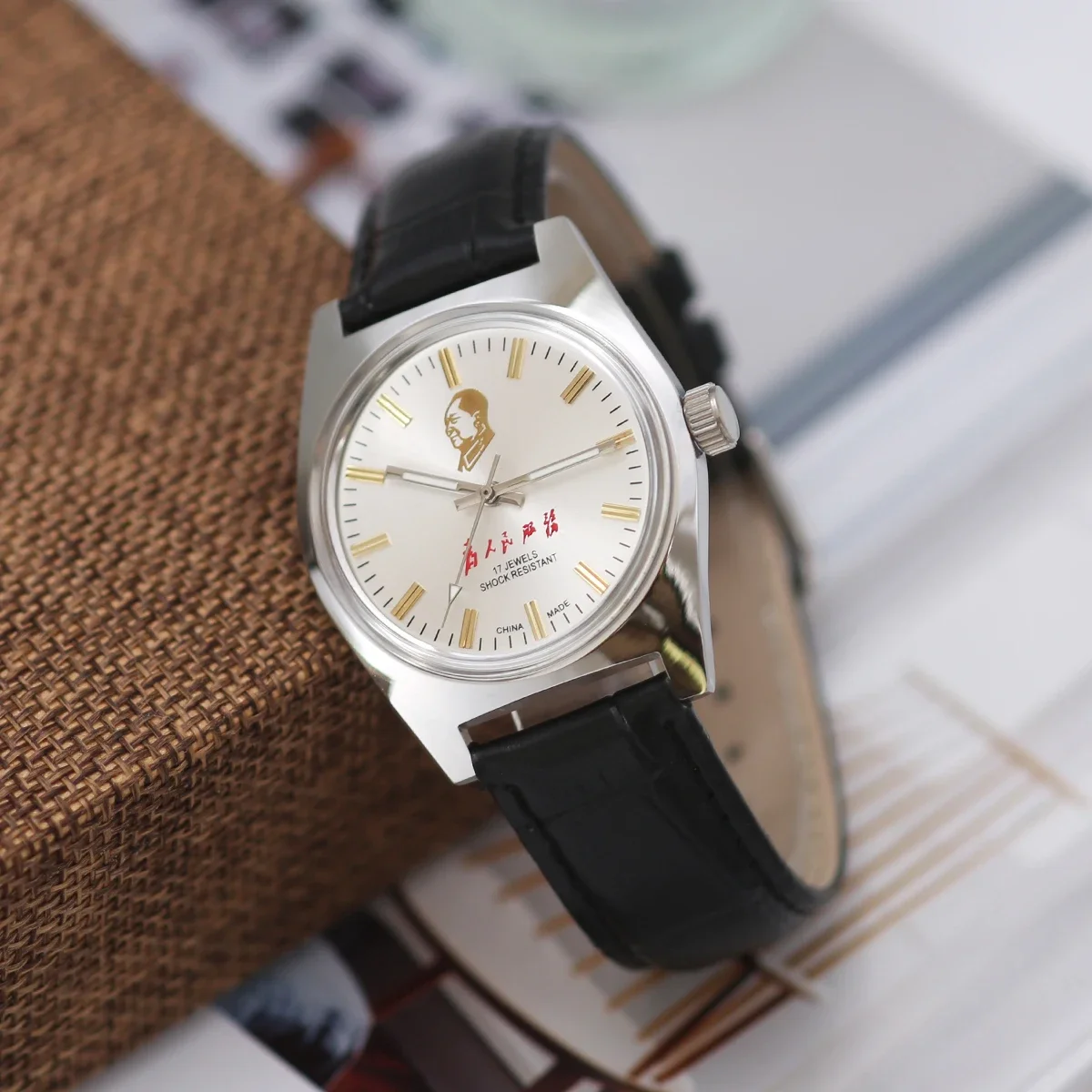 Hand-Wind Wristwatch 7120 - 36MM Water-Resistant Manual Wind Watch Stainless Steel Dropshipping