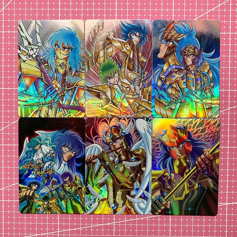 Saint Seiya DIY Aldebaran Death Mask Aiolia Dohko Aiolos Shura Afrodyta Refrakcyjny brokat Karta kolekcjonerska Prezenty świąteczne