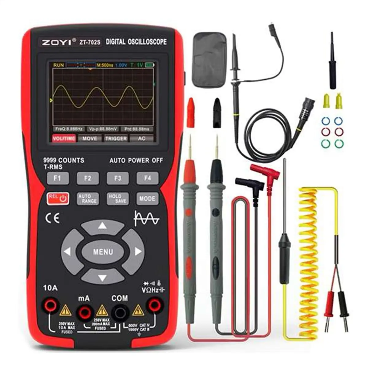 ABJS  ZT702S Digital Oscilloscope Multimeter Transistor Tester 50MHz Bandwidth 280MS Sampling Rate Support Waveform Storage