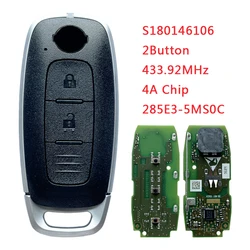 TXK027122 PN 285E3-5MS0C For Nissan Qashqai Juke Smart Remote Key 2 Button 433.92MHz 4A Chip TXPZ1 S180146106
