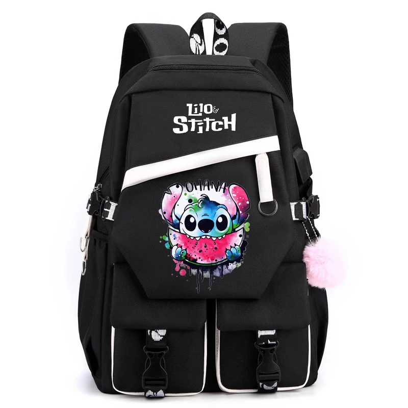 Disney Lilo Stitch Backpack for Teenager Girl Boy Back To Schoolbag Laptop Bag Bookbag Men Women Anti Theft Travel Bag Mochila