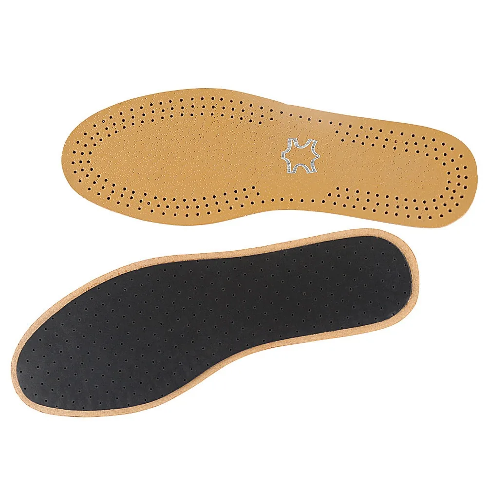 Comfortable For Shoes Leather Insoles Breathable Massage Cowhide Shoe Pads Sneakers Sole Absorption Cushion Insert Insole Shoe