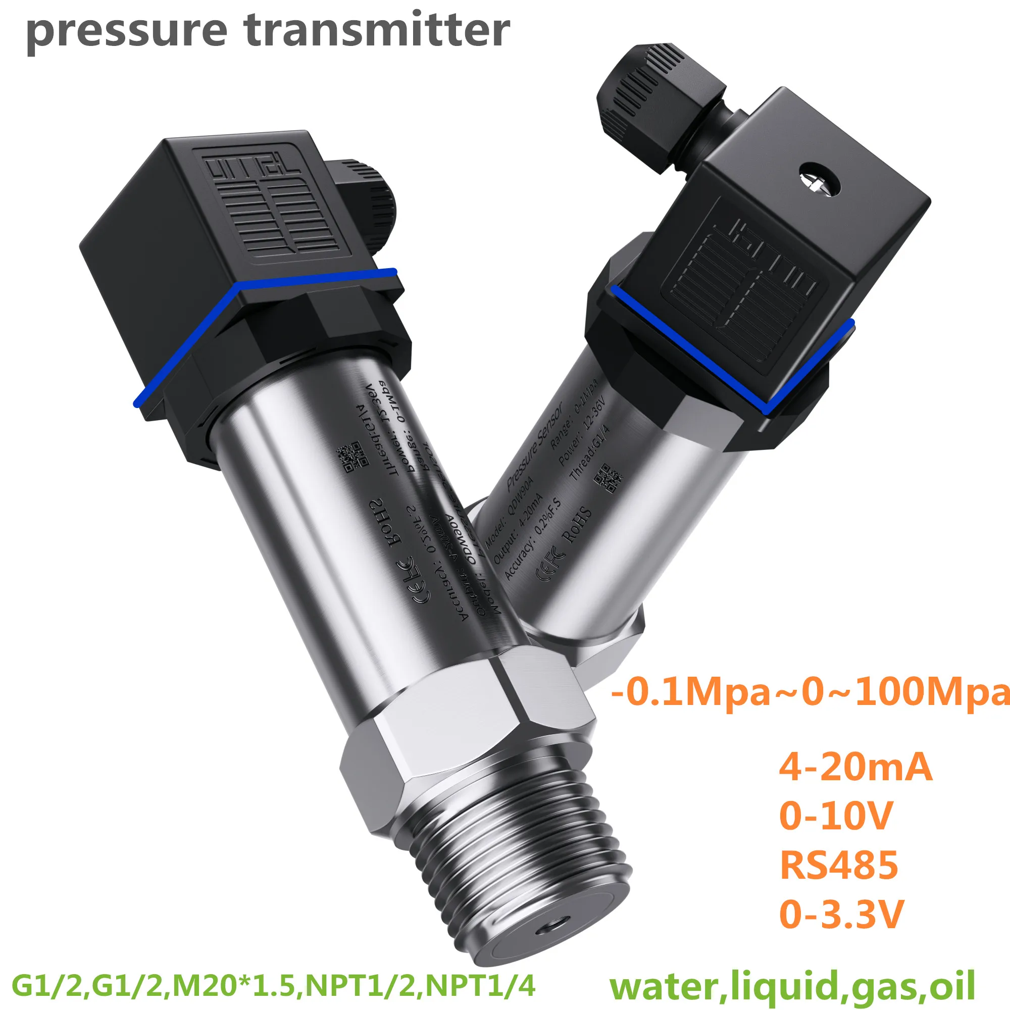 sensor do transdutor de pressao de hersman transdutor g1 g1 16mpa 25mpa 10mpa 5bar 50bar 600bar 420ma 010v 01