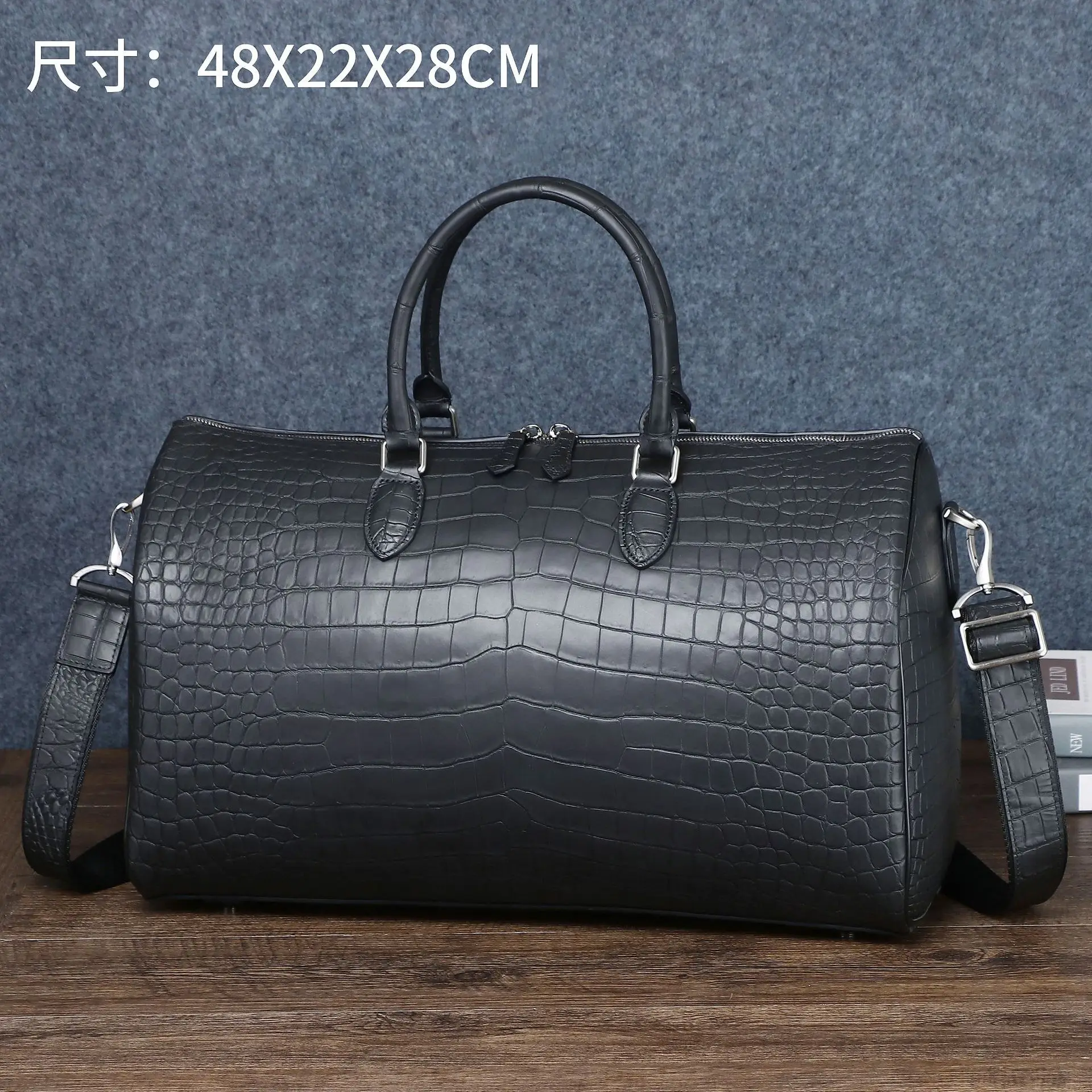 

Misty Crocodile Belly Patterned Luggage Travel Large Capacity Men's Business Trips Handbag Trendy Bag Men Handbag Travelling Bag