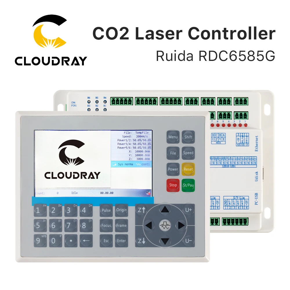 Cloudray Ruida RDC6585G sterownik laserowy 8 osi sterowania ruchem dla Co2 Laser maszyna do grawerowania i cięcia kontroler systemu
