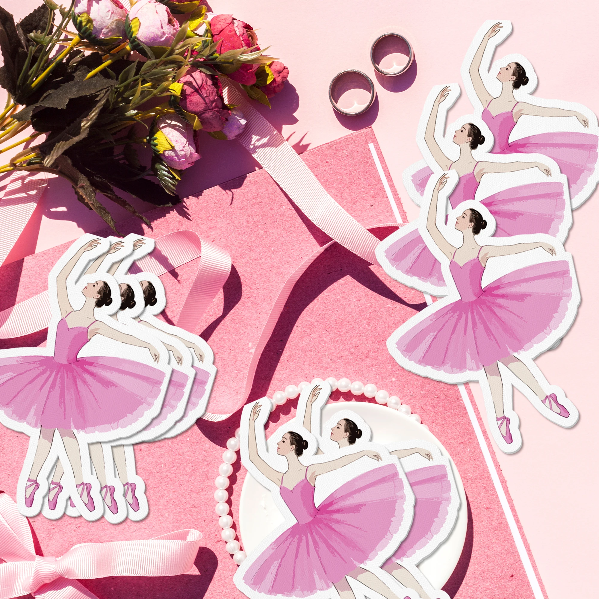 1 paquete de servilletas de papel desechables con diseño de bailarina rosa para cumpleaños de niñas, baby shower, decoración de fiestas de boda