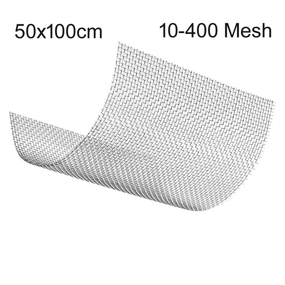 304 Stainless Steel Woven Wire Mesh Screen, Air Vent Mesh 50 x 100mm Hole 10-400 Mesh, Uses for Home and Garden, Keep Rodent Out