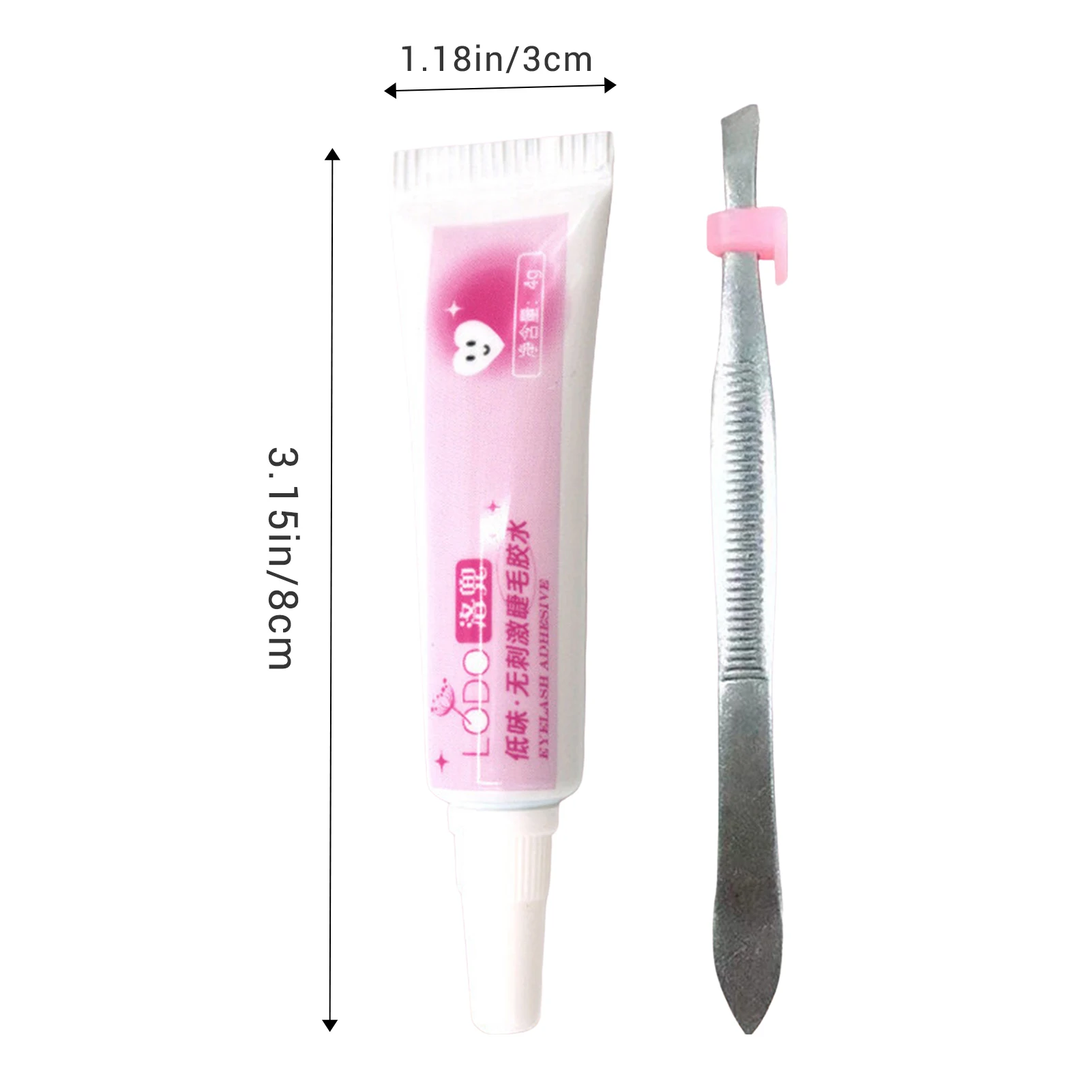 Juego de pinzas de pegamento para pestañas, Kit de pegamento para extensiones de pestañas postizas, secado rápido, resistente al agua, pegamento no irritante para herramientas de maquillaje de salón, 4g