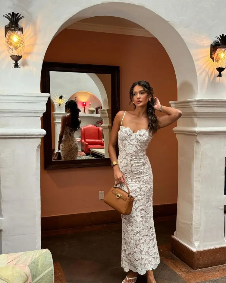 

Fashion Prom Gown Luxury Dresses Women 2024 Summer White Patwork Maxi Dress Holiday Outfits Sexy Spaghetti Strap Elegant Gowns