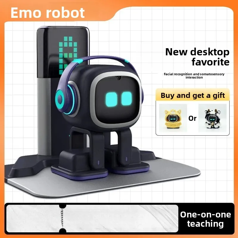 Emo Robot Intelligent Emotional Interaction Voice Ai Desktop Toy Children Accompany Pets Three Generations