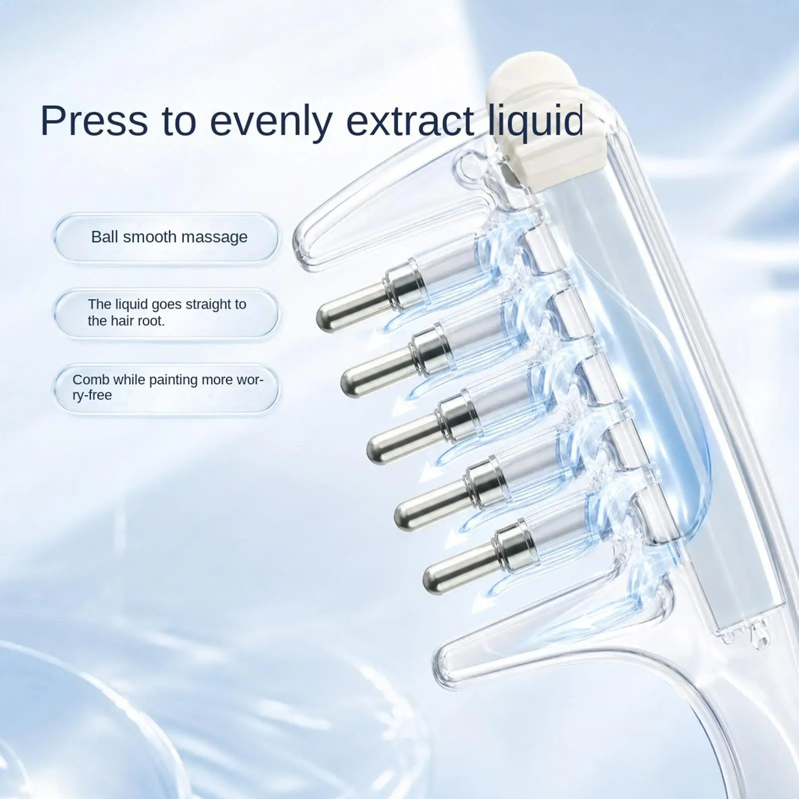 Scalp Oil Applicator Precision Comfortable Leak-Proof Refillable Hair Scalp Massaging Brush Applicator for Bathroom Bedroom - view 5