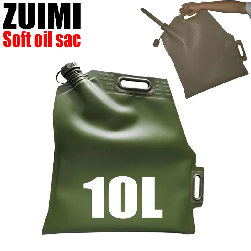 

10L Liter Portable Petrol Cans Spare Oil Storage Bag Fuel Tank Pocket Gasoline Bucket Jerry Can Jerrycan For Offroad Fuel tank