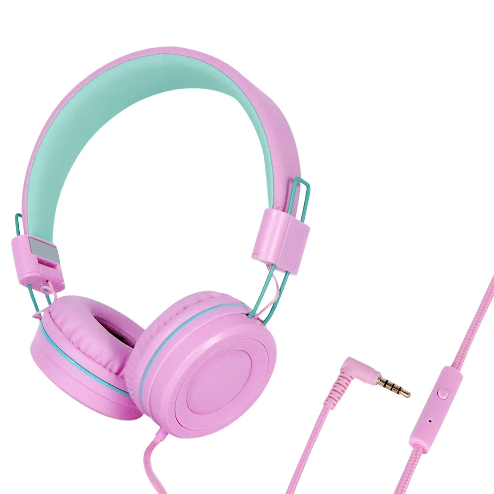 3,5 mm Kinder-Studien-Kopfhörer mit Kabel, Stereo-Sound-Headset, Kinder-Kopfhörer mit Mikrofon, Musik-Headset für Mädchen und Jungen, Geschenke