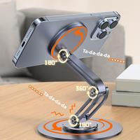 Strong Magnetic Absorption Folding Mobile Phone Holder 360 Degree Rotation Home Desktop Car Office Phone Bracket Accesories