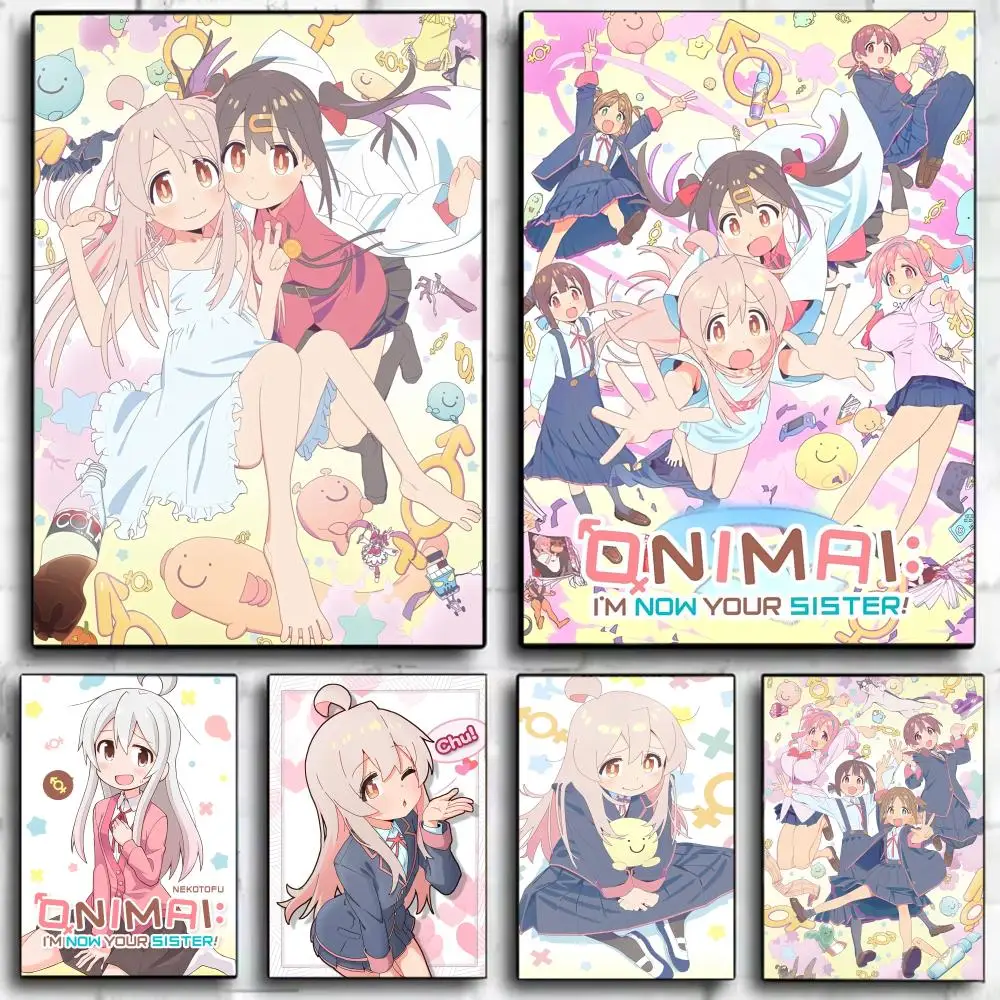 Pastel Whimsical O-Onimai Sisterly Bond Anime Art Poster Wall Art Print Decorative Mural Home Decor Gift Unframed