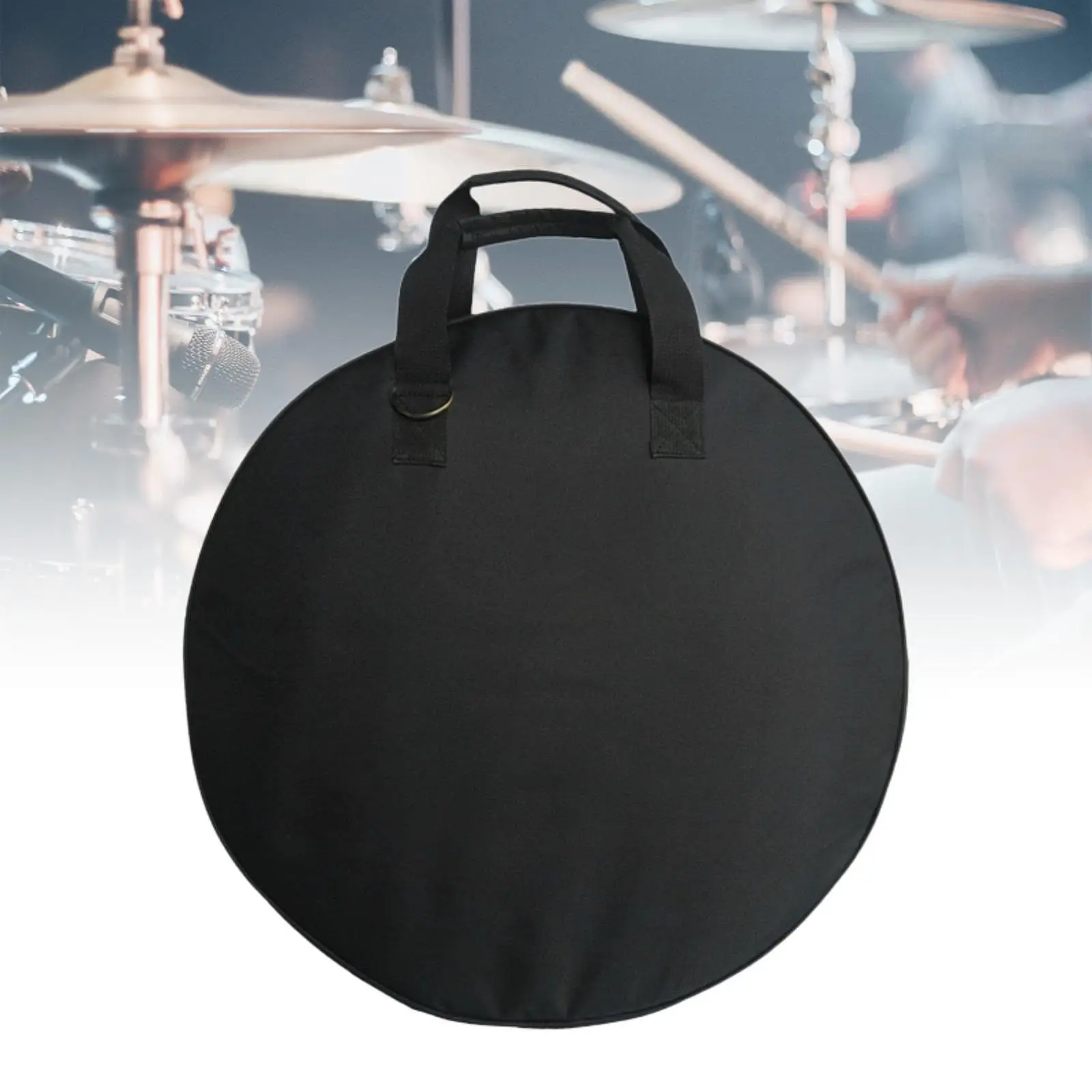 Cymbal Bag Cymbal Gig Bag 20 inch Percussion Instruments with Handle Padded Divider Cymbal Carrying Case with Shoulder Strap